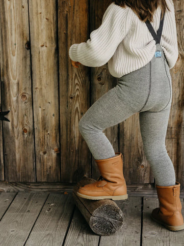 Silly Silas Wooly Footless Wool Cotton Tights - Granite Grey - Final Sale