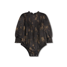 Load image into Gallery viewer, Velvette Label Black Gold Flow Romper