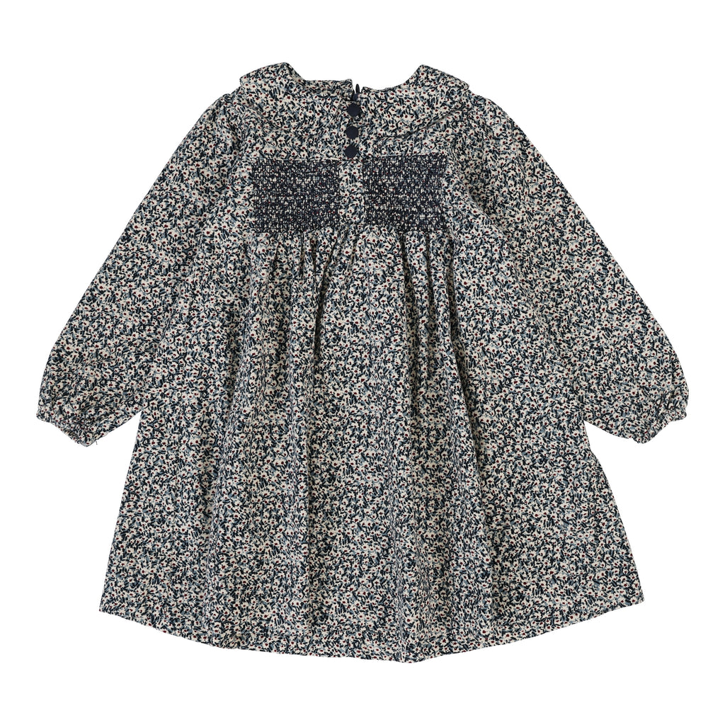 Lil Legs Daisy Floral Dress - Dusty Blue