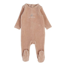 Load image into Gallery viewer, Lil Legs Velour Classic Footie - Dusty Pink