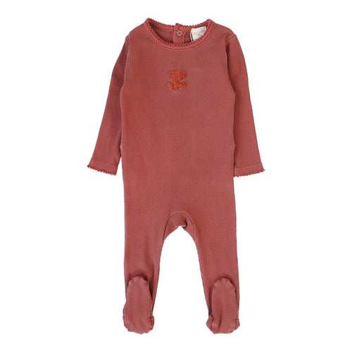 Lil Legs Sherpa Footie - Mineral Red