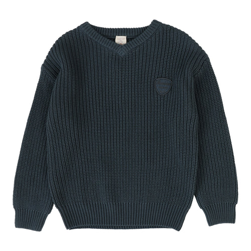 Lil Legs Knit VNeck Sweater - Slate