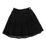 Lil Legs Pleated Denim Skirt - Black Denim