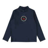 Lil Legs Detail Mockneck - Navy