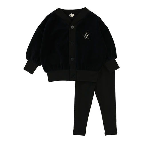 Lil Legs Boys Shabbos Lounge Set - Black