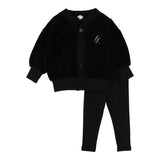 Lil Legs Boys Shabbos Lounge Set - Black