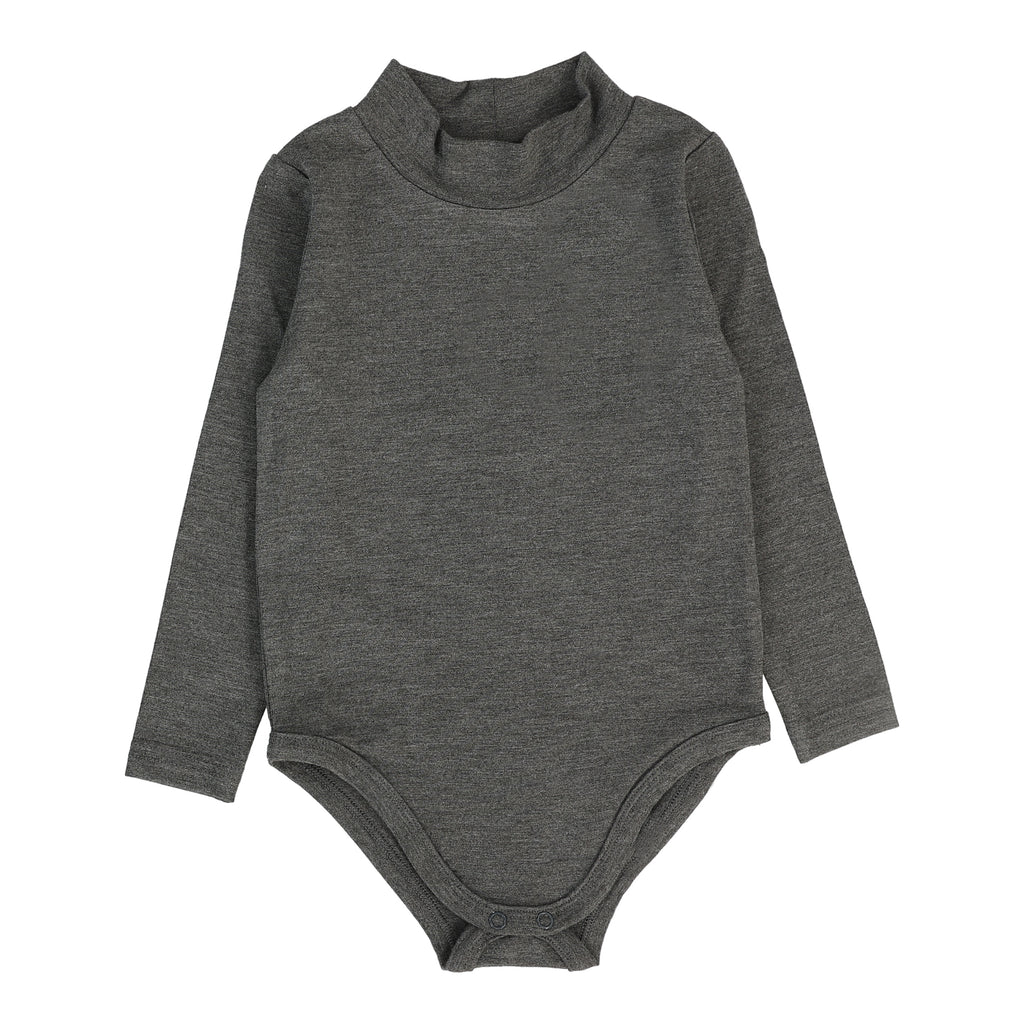 Lil legs Bamboo Mock Neck Onesie - Mid Grey