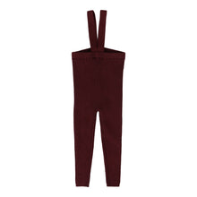 Load image into Gallery viewer, Lil Legs Knit Long Suspender Leggings - Deep Red