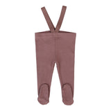 Lil Legs Footed Suspender Leggings - Rose