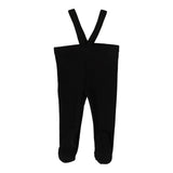 Lil Legs Footed Suspender Leggings - Black