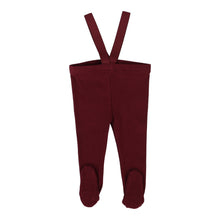 Load image into Gallery viewer, Lil Legs Footed Suspender Leggings - Wine