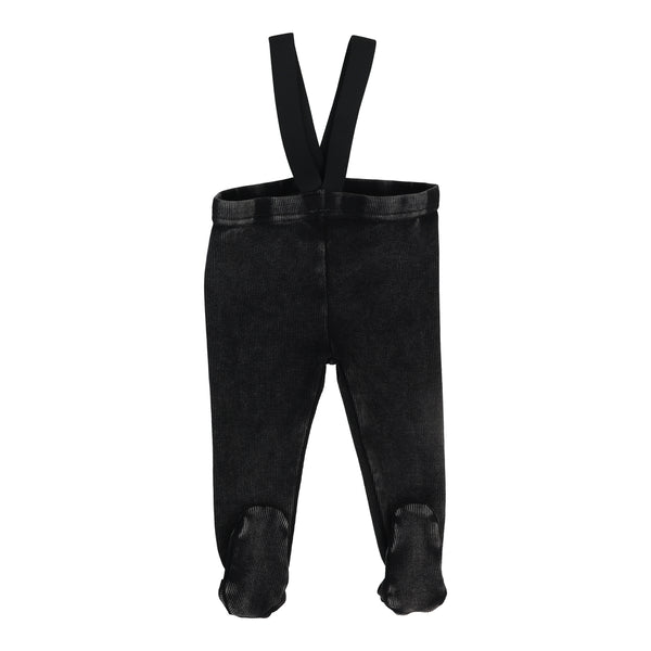 Lil Legs Footed Suspender Leggings - Black Wash – Moonlight