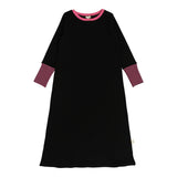 Lil Legs Striped Cuff Nightgown - Black/Hot Pink