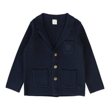Load image into Gallery viewer, Lil Legs Crest Knit Blazer - Navy