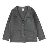 Lil Legs Crest Knit Blazer - Mid Grey