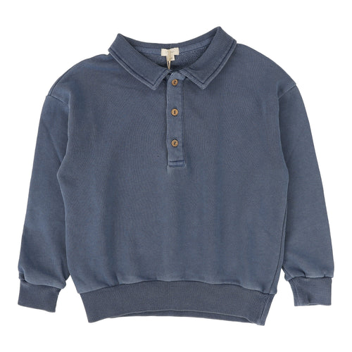 Lil Legs Sweatshirt Polo - Blue Wash