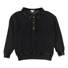 Load image into Gallery viewer, Lil Legs Sweatshirt Polo - Black Wash