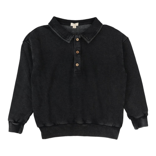 Lil Legs Sweatshirt Polo - Black Wash