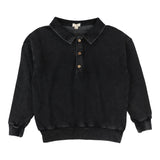 Lil Legs Sweatshirt Polo - Black Wash