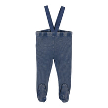 Load image into Gallery viewer, Lil Legs Footed Suspender Leggings - Blue Wash