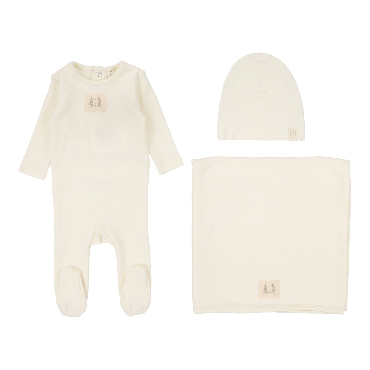Lilette Pointelle Emblem Layette Set - Cream – Moonlight