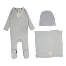Load image into Gallery viewer, Lilette Pointelle Emblem Layette Set - Light Blue