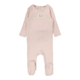 Lilette Pointelle Emblem Footie - Soft Pink