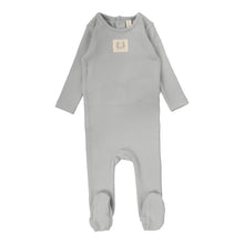 Load image into Gallery viewer, Lilette Pointelle Emblem Footie - Light Blue