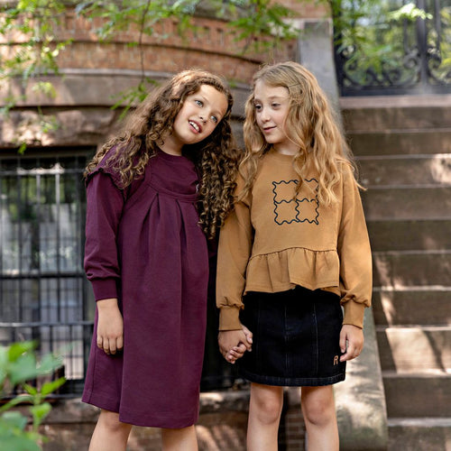 Rooie And Friends Girls Jumper - Mauve