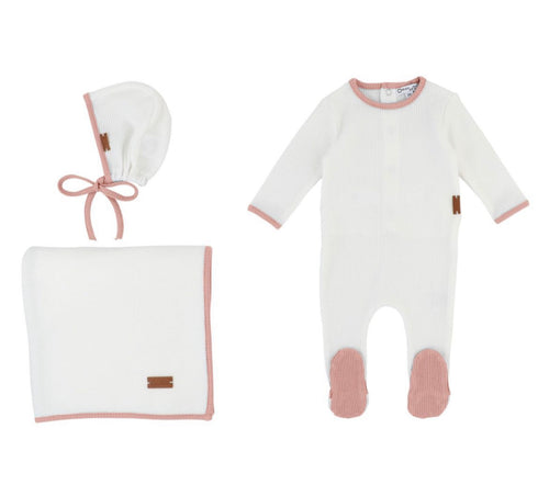 White/Pink Waffle Set