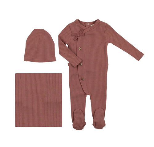 Ribbed Kimono Set - Clay