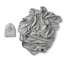 Load image into Gallery viewer, Heather Grey Beanie &amp; Blanket Set