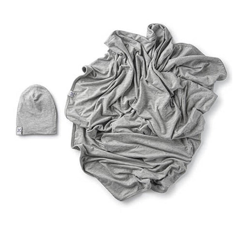 Heather Grey Beanie & Blanket Set