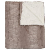 Peluche Lux Fur Blanket Stone And Natural