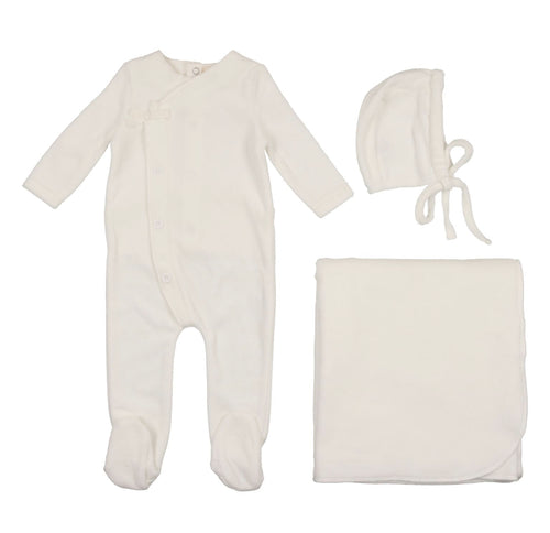 White Velour Kimono Set