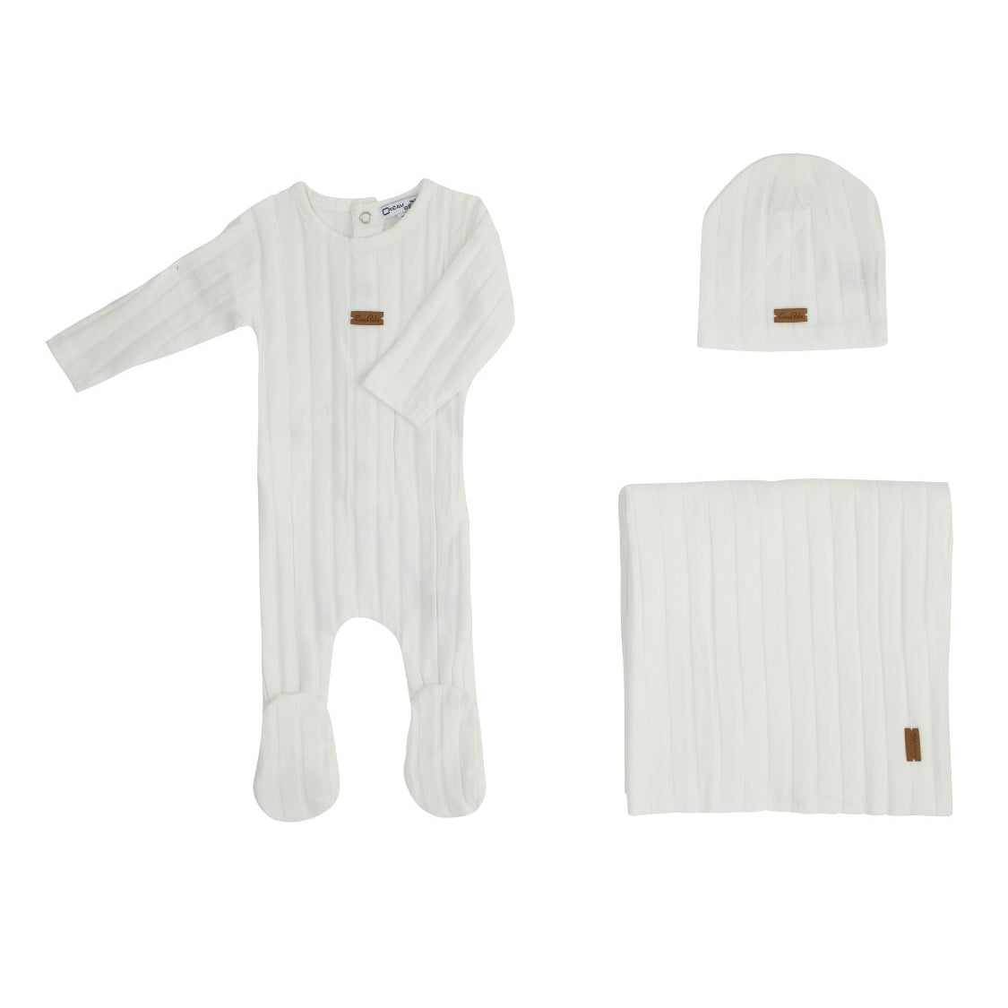 White Wide Rib Set – Moonlight