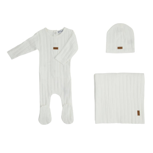White Wide Rib Set