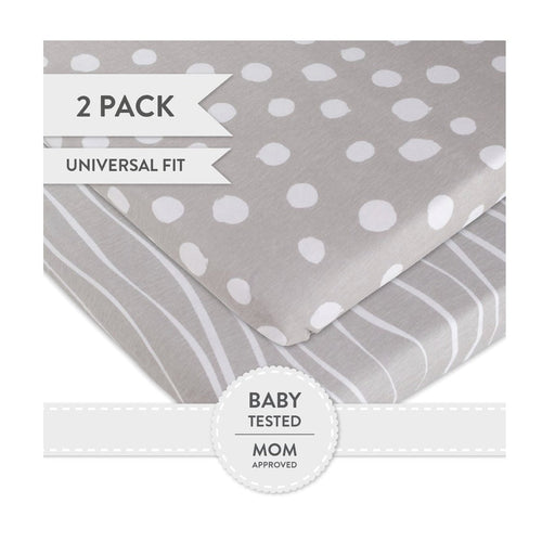 Grey & White Bassinet Sheet