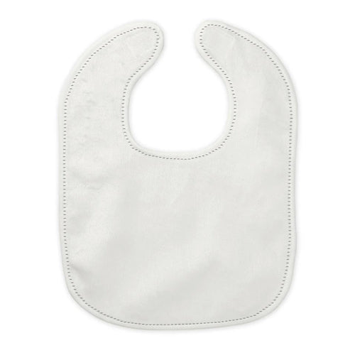 Velour Stitching Ivory / Gray Bib