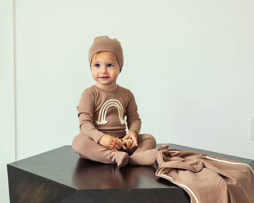 Brown Rainbow Footie