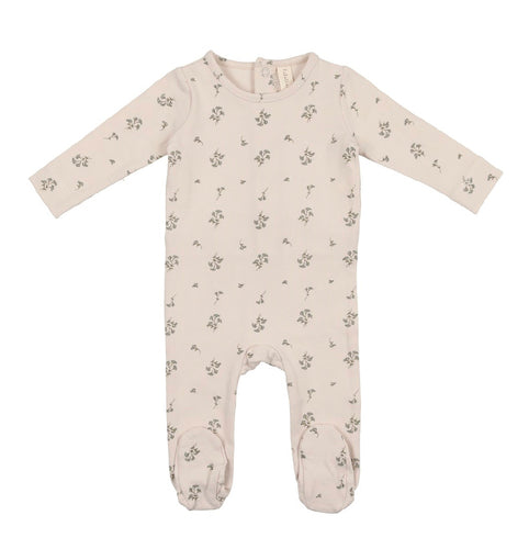 Signature Floral Footie-Blue Floral