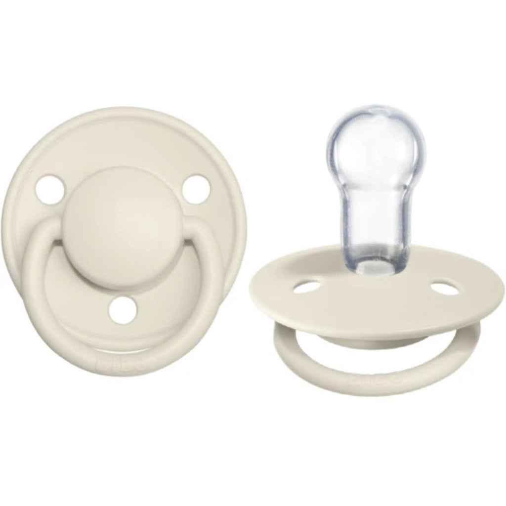 Bibs Pacifier De Lux Silicone 2 Pk Ivory One Size