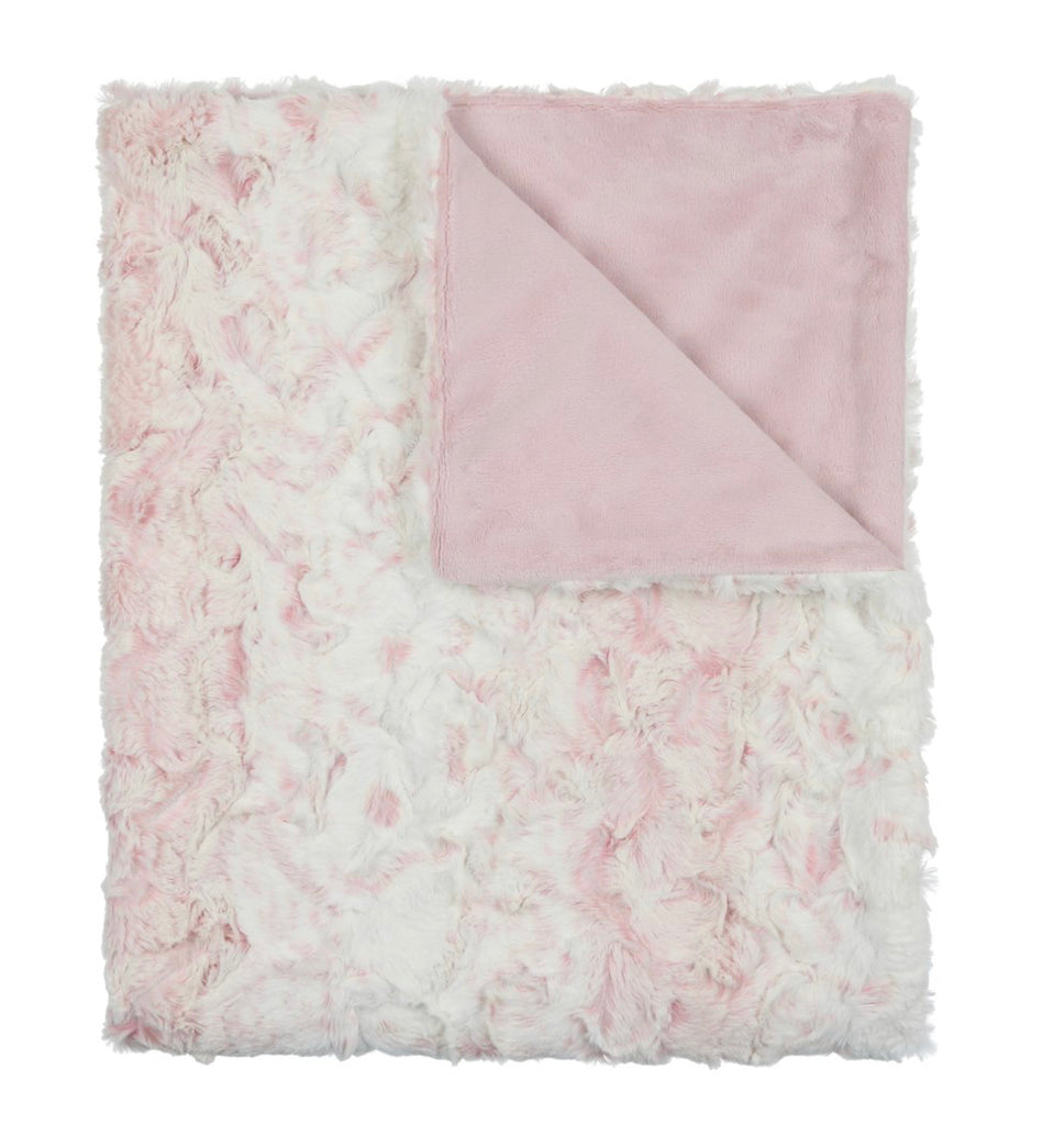 Peluche Speckled Pink Lux Fur Blanket
