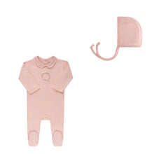 Load image into Gallery viewer, Ely&#39;s &amp; Co Pink Jersey Cotton Embroidered Wreath Footie &amp; Hat
