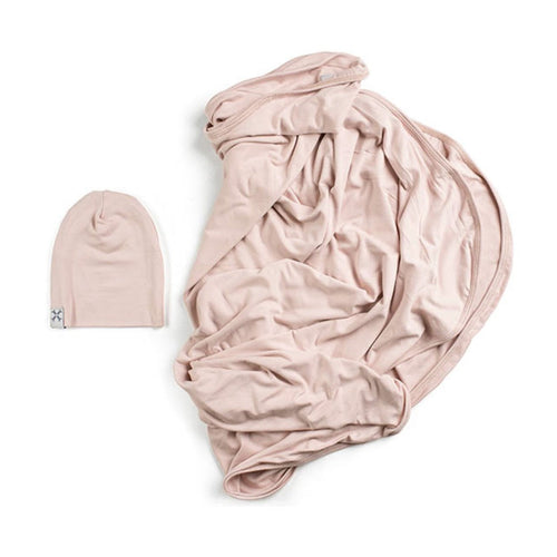Blush Beanie & Blanket Set