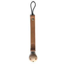 Load image into Gallery viewer, Vegan Leather Cinnamon Pacifier Clip