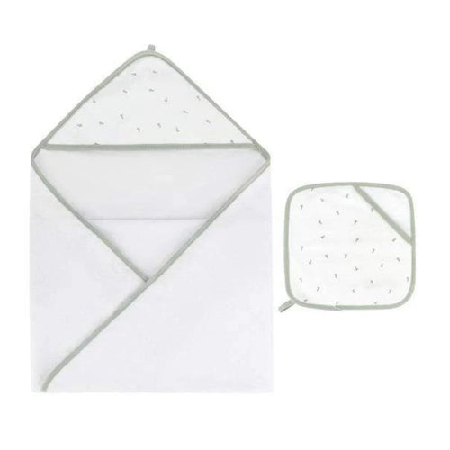 Hooded Towel And Washcloth Set - Pear