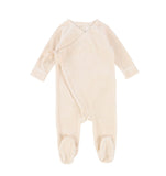 Lil legs Velour Wrap Footie-Cream