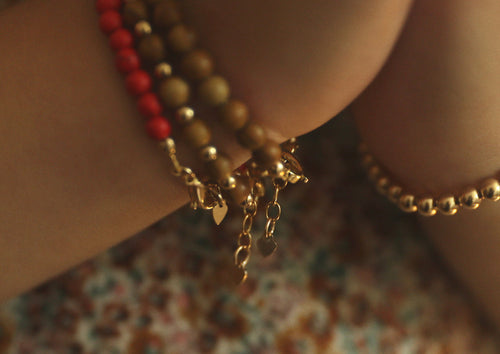 Red Dye Beaded Bracelet