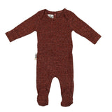 Rust Marled Rib Footie